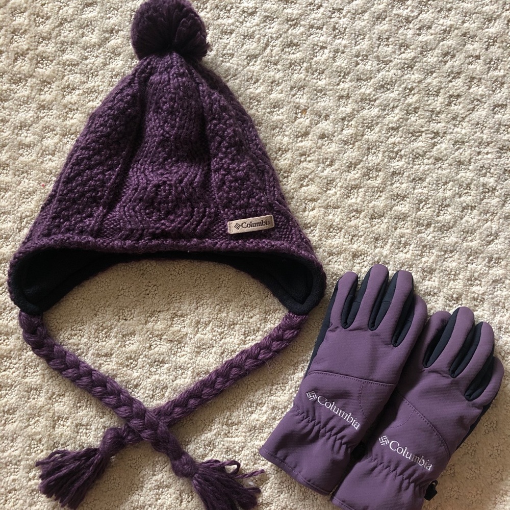 Columbia purple beanie